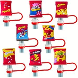 Snack theme straw toppers - 2pc